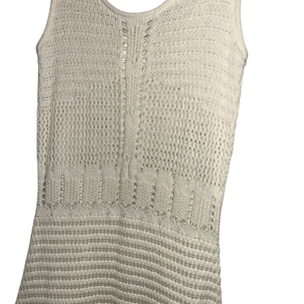 kivari cream white crochet sweater knit body con dress 2 - Picture 7 of 7